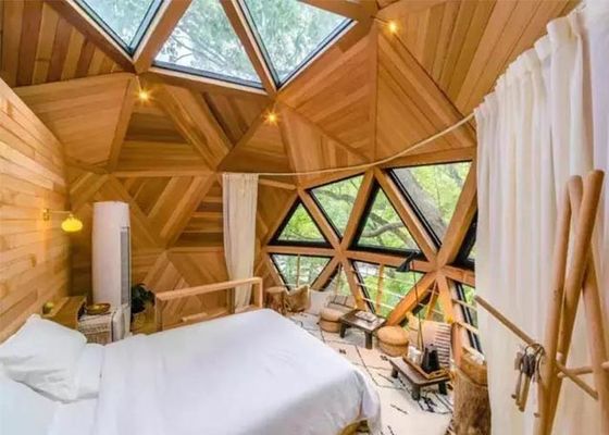 Prefab Wooden Dome House: A Cool Cabin Tree Dome House For Airbnb