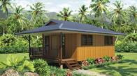 Light Steel Frame wooden design,earthquake proof cyclone proof, Fiji style prefab Bungalow