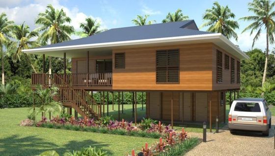 Prefab Wooden Houses Fast Assemble Light Steel Frame Beach Bungalows With Fictional