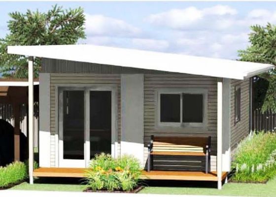 Fast Assemble Low Cost Light Steel Frame Houses AS Granny Flat With 2bath For Living