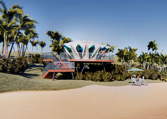 Light Steel Frame Movable Prefab Modular Home Geodesic Dome House Bungalow Kits