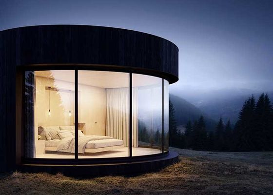 Case prefabbricate modulari moderne in acciaio leggero, unità alberghiere a cupola prefabbricate