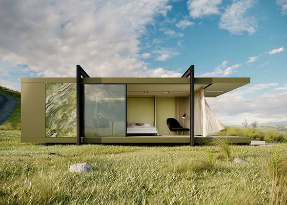 Bungalow sull'acqua di lusso modulari prefabbricati leggeri con struttura in acciaio per hotel resort sull'isola