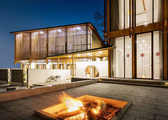 Casette di acciaio leggero Hotel prefabbricato Case multifamiliari Due piani Case di assemblaggio rapido