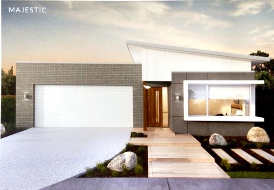 Bungalow Prefabbricato con Struttura in Acciaio Leggero e Finestre in Alluminio/PVC