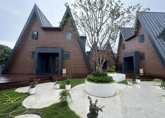 Prefabbricato Una casa a telaio con telaio in acciaio leggero Case fabbricate Kit per campeggio