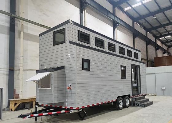 AS/NZS Certified Light Steel Prefab Tiny Home On Wheels ♪ Casa mobile con side box
