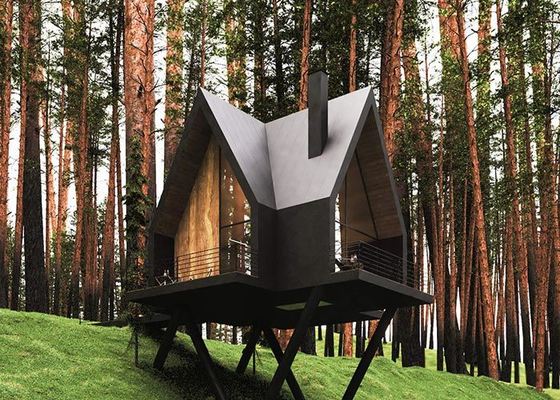 Casetta di vacanza di lusso. Casa modulare e cabina di legno prefabbricata.