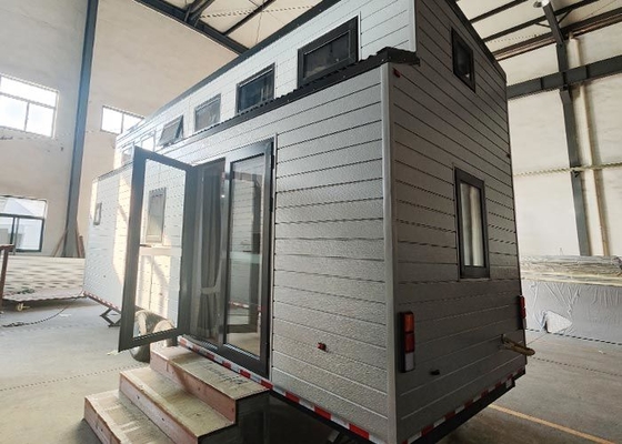AS/NZS Standard Light Steel Prefab Tiny House On Wheels Kit Casa per viaggiatori avventurosi