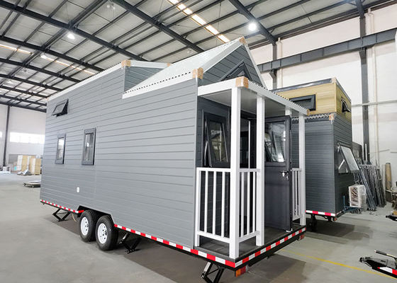 Camper prefabbricato su ruote con struttura in acciaio leggero standard UE/AU/USA con 3 camere da letto