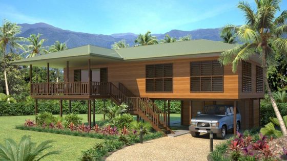 Casa in legno e acciaio leggera Bungalow / Bungalow di lusso sulla spiaggia per Thailandia Isole Cook