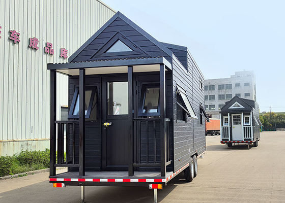 Mini casa mobile espandibile su ruote cabina prefabbricata con 2 camere da letto contenitore pronto
