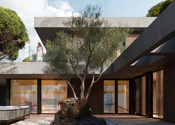 Villa prefabbricata di lusso Casa unifamiliare Casa modulare Casa in acciaio Ktis