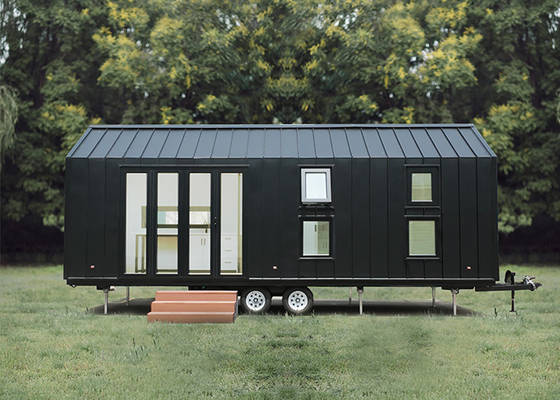 Moderne case con roulotte con camper Mini Casa mobile Casa pronta per la spedizione con ruote