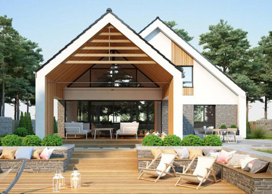 Moderno design Luxury Light Steel Frame Casa prefabbricata Villa Casa in acciaio Kit