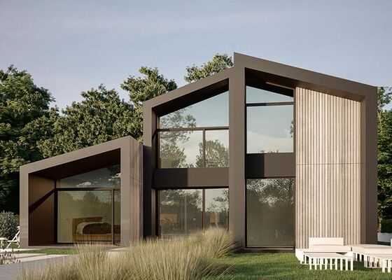 Villa e Ufficio Prefabbricati Personalizzati con Finestre e Porte Esterne in Alluminio