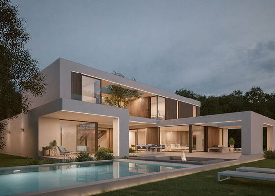 Casa Modulare di Design Moderno Prefabbricata con Pannelli per Abitazioni Prefabbricate con Standard AS/US