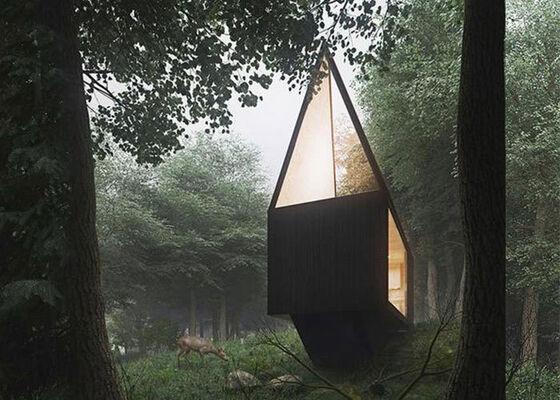 Cabina prefabbricata in acciaio leggero per campeggio con materiali da costruzione di alta qualità