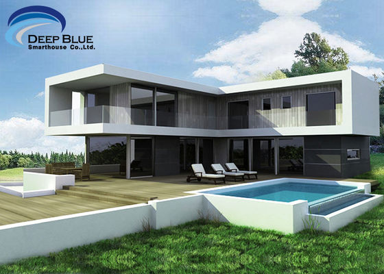 Struttura di acciaio modellato a freddo Cornice di acciaio leggero Villa prefabbricata Case di design moderno