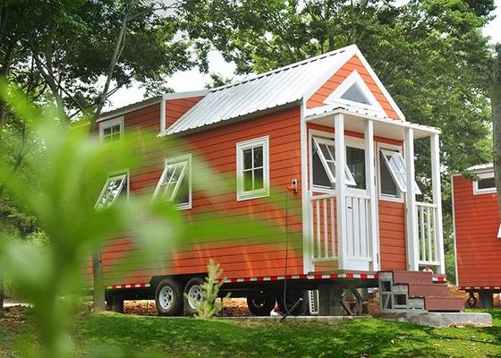 Modern Design Prefabricated Light Steel Structure Tiny House on wheels With Three Bedrooms