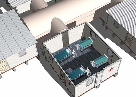 Casa prefabbricata modulare Ospedale di campo mobile Rifugio di emergenza alloggi per la zona del disastro