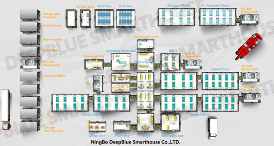 Deepblue Foldable Modular System Rapid Deployment Hospital Emergency Housing Shelter Isolation Field Hospital