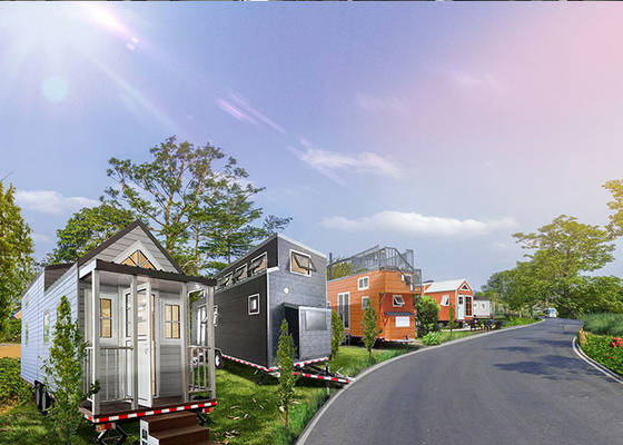 Rimorchio da viaggio da campeggio Casa con struttura in acciaio leggera prefabbricata prefabbricata integrata Tiny House