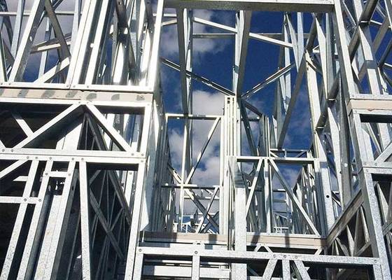Wind Resist Prefab Villa / Heat Insulation Steel Frame Prefab Homes With Toilet In Standard