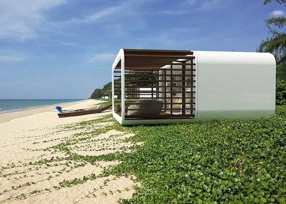 Cabina prefabbricata Apple House Porte scorrevoli in alluminio Cornice in acciaio Case modulari prefabbricate