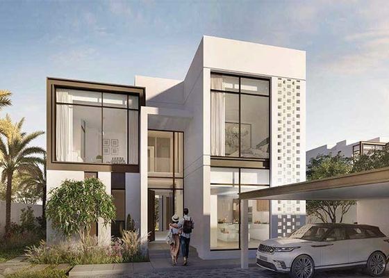 AS/US Steel Structure Prefab Villa Dubai House Living With A Cheerful Deck